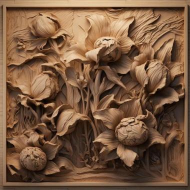 Patterns and decorations stl iris van 1 3d model